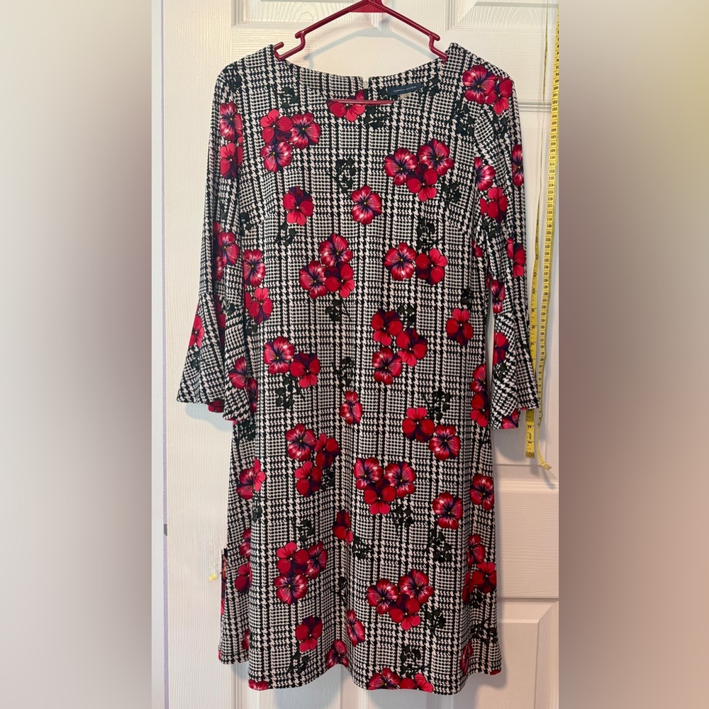 Tommy Hilfiger Red Floral Long Sleeve Dress